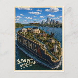 Virginia   Ich wünschte, du wärst hier   State-Ser Postkarte