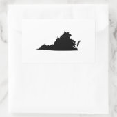 Virginia in Schwarz und Weiß Rechteckiger Aufkleber (Tasche)