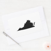 Virginia in Schwarz und Weiß Rechteckiger Aufkleber (Umschlag)