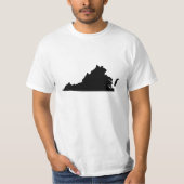Virginia in Schwarz und Weiß T-Shirt (Vorderseite)