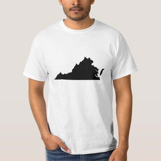 Virginia in Schwarz und Weiß T-Shirt (Vorderseite)