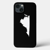 Virginia in Weiß und Schwarz Case-Mate iPhone Hülle (Rückseite)