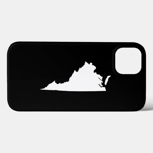 Virginia in Weiß und Schwarz Case-Mate iPhone Hülle (Rückseite (Horizontal))