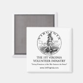 Virginia Infantry Magnet (Vorderseite/Rückseite)
