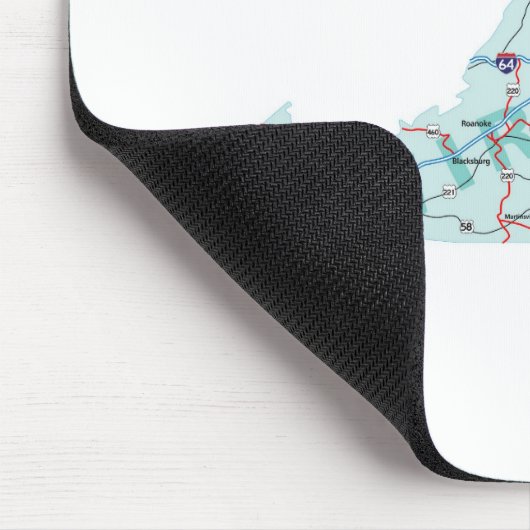 Virginia Interstate Map Mousepad (Ecke)