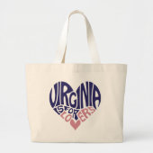 Virginia is for lovers Heart Jumbo Stoffbeutel (Vorne)