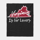 Virginia ist für Liebhaber Fleecedecke (Vorderseite)
