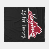 Virginia ist für Liebhaber Fleecedecke (Vorderseite (Horizontal))