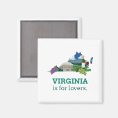 Virginia ist für Liebhaber Magnet (Vorderseite/Rückseite)