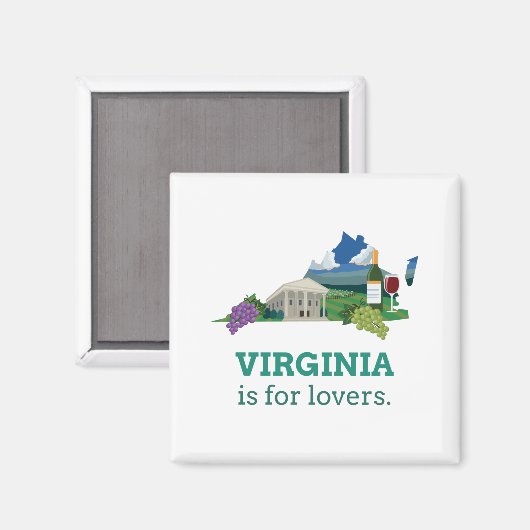 Virginia ist für Liebhaber Magnet (Vorderseite/Rückseite)