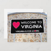 Virginia ist für Liebhaber, Willkommen in Virginia Postkarte (Vorne/Hinten)