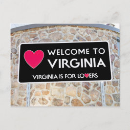 Virginia ist für Liebhaber, Willkommen in Virginia Postkarte