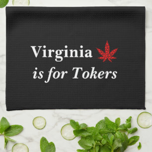 Virginia ist für Tokers Weed Personalisiert Geschirrtuch