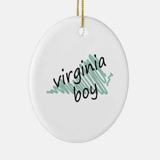 Virginia-Junge auf das Virginia-Karten-dem Keramik Ornament (Rechts)