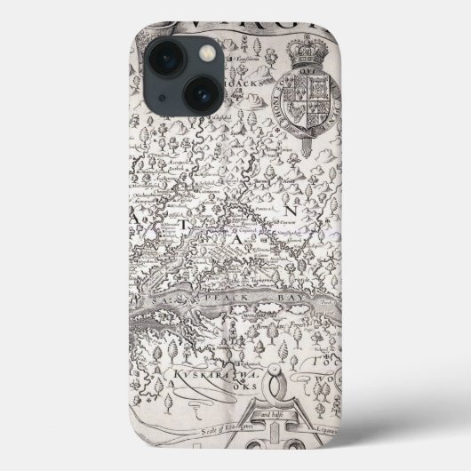 Virginia-Karte, 1612 Case-Mate iPhone Hülle (Rückseite)