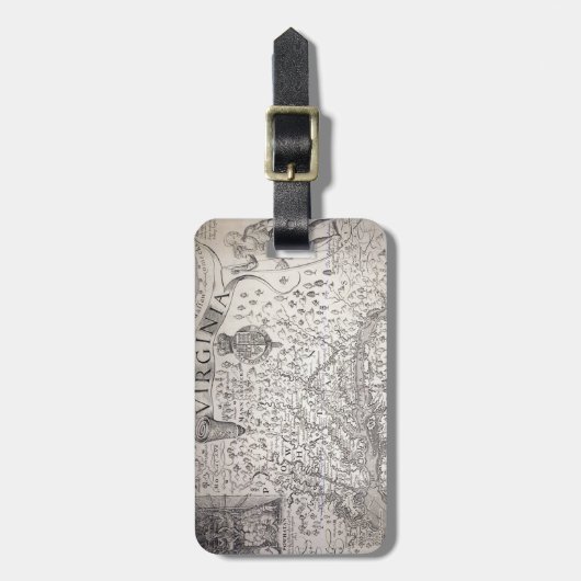 Virginia-Karte, 1612 Gepäckanhänger (Vorderseite vertikal)