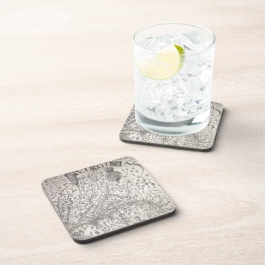 Virginia-Karte, 1612 Getränkeuntersetzer (Rechte Seite)