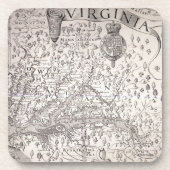 Virginia-Karte, 1612 Getränkeuntersetzer (Vorderseite)