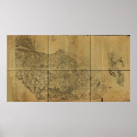 Virginia Karte Alexandria bis Potomac Fluss 1860 Poster (Vorne)