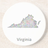 Virginia-Karte Getränkeuntersetzer (Vorne)