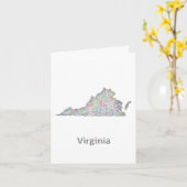 Virginia-Karte Karte (Gelbe Blume)