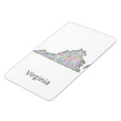 Virginia-Karte Magnet (Linke Seite)