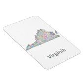 Virginia-Karte Magnet (Rechte Seite)
