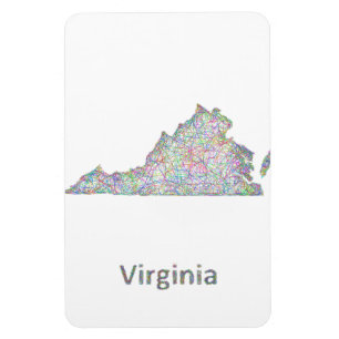 Virginia-Karte Magnet
