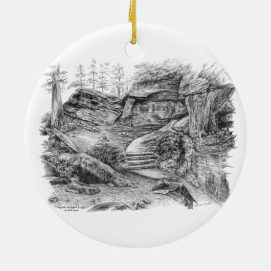 Virginia Kendall Ledges Trail (CVNP) Keramik Ornament (Hinten)