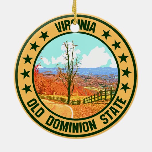 Virginia Keramik Ornament (Hinten)