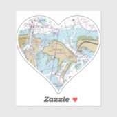 Virginia Key Florida Chart Aufkleber (Blatt)