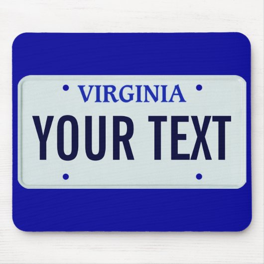 Virginia-Kfz-KennzeichenMausunterlage Mousepad (Vorne)