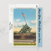 Virginia, Kriegsdenkmal, Arlington Postkarte (Vorne/Hinten)