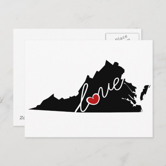 Virginia Liebe! Geschenke für VA Lovers Postkarte (Vorne/Hinten)