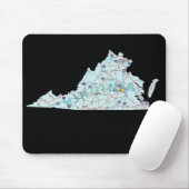 Virginia Map Mousepad (Mit Mouse)