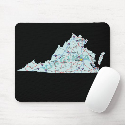 Virginia Map Mousepad (Mit Mouse)