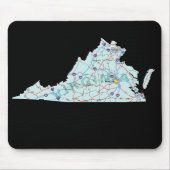 Virginia Map Mousepad (Vorne)