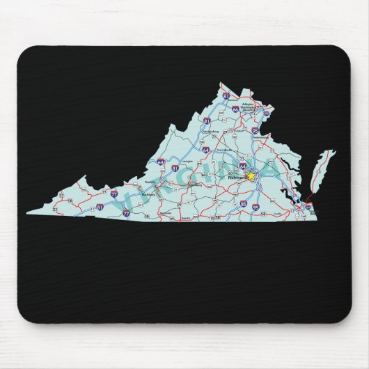Virginia Map Mousepad (Vorne)