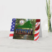 Virginia Map Staat Siegel Picture Text Anniversary Karte (Vorderseite)