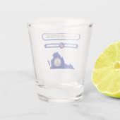 VIRGINIA MAP, VIRGINIA, USA. SAMER BRASIL SCHNAPSGLAS (Rückseite)