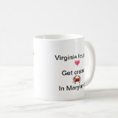 Virginia/Maryland - Liebhaber/Krabben Kaffeetasse (VorderseiteRechts)