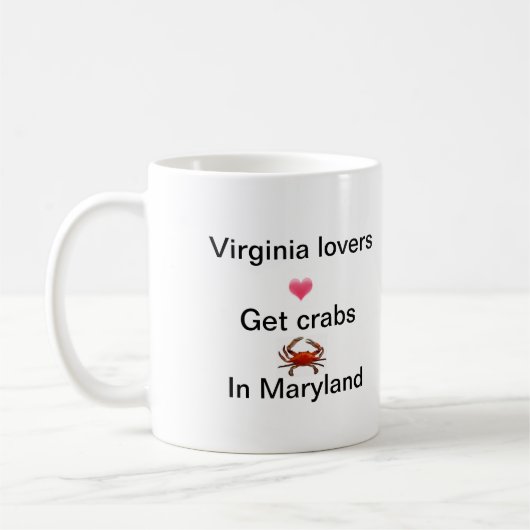 Virginia/Maryland - Liebhaber/Krabben Kaffeetasse (Links)