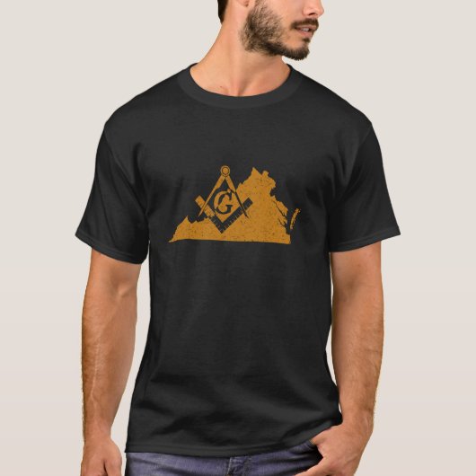 Virginia Masons Grand Lodge AF&AM Freemason Vater T-Shirt (Vorderseite)