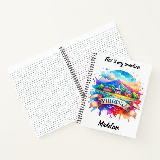 Virginia mit seinen historischen Sehenswürdigkeite Notizblock (Innenseite)