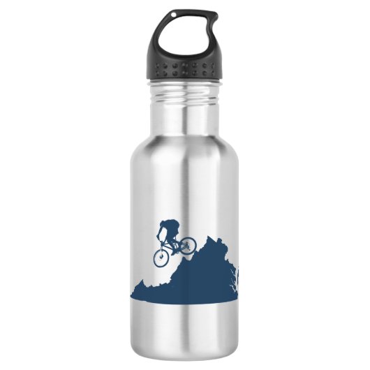 Virginia Mountain Biking Edelstahlflasche (Vorderseite)