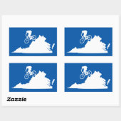 Virginia Mountain Biking Rechteckiger Aufkleber (Blatt)