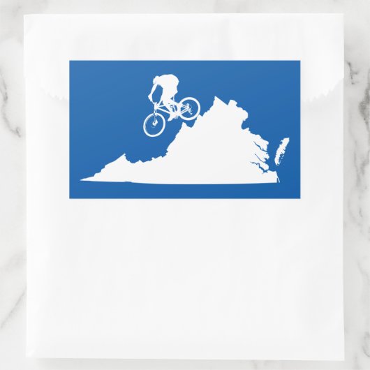 Virginia Mountain Biking Rechteckiger Aufkleber (Tasche)