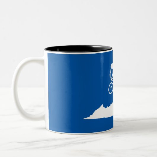 Virginia Mountain Biking Zweifarbige Tasse (Links)