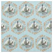 Virginia Muscheln Lighthouse Stoff (Muster)