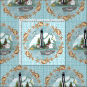 Virginia Muscheln Lighthouse Stoff (Kachel)